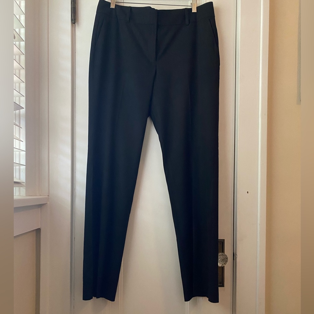 Ann Taylor straight leg suiting suit trousers pants black